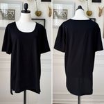 Natori  Scoop Neck Black Tunic T Shirt $130 L Photo 1