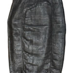 Marciano  Lamb Leather Black Pencil Skirt Back Zip Stretchy Y2K Style Size 6 Chic Photo 0