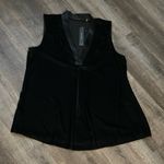 Tahari  Rosalyn Sleeveless Velvet V-Neck Blouse Photo 2