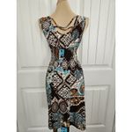 Raya Sun Medallion Boho Surplice Dress Sz M Smocked Elastic Waist Size M Photo 5