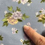 SO Imperfect floral mini dress stretchy short sleeved ruffle hem sundress  large Photo 9