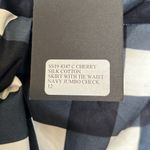 Mother of Pearl London Silk Cotton‎ Navy Jumbo Check Skirt Blue Size 8 Photo 3