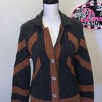WRD White River Design merino wool button down cardigan sweater Brown Size M Photo 1