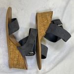 Dolce Vita Sandals Womens Size 7 Grey And‎ Cork Wedge Gray Photo 4