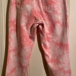 Missguided  Straight Leg Pink Tie Dye Jeans Frayed -8 Photo 6