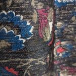 Loft Ann Taylor Metallic Pleated Floral Pink Teal Red Lined Women’s Size 10 Med Photo 3