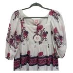 Victoria Dunn Boho Cottagecore Floral White Tunic Dress Size Small NWT Photo 1