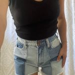 Wrangler Billabong X  Denim Patchwork Colorblock Shorts Sz 25 High Waist Cut Off Photo 4