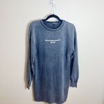 ZARA Washed Effect Sweatshirt Dress Size M Gray New 100% Cotton Photo 5