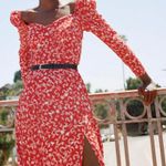 & Other Stories Puff Sleeve Floral Midi Dress Size 12 Photo 2