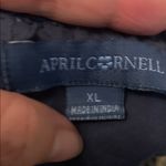 April Cornell Prairie Calico Faux Patchwork Midi Dress Size Xl Blue Photo 9