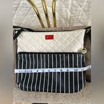 L by Betsey Jhonson Elegant White and Black Striped Women's Bag Photo 8