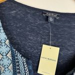 Lucky Brand NWT  Embroidered Top Blouse Sz XL Blue Western Aztec Flowy Tank Photo 6