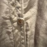 Banana Republic Silk Blend Ruffle Neck Button Down Short Sleeve Top Size S Photo 5