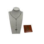 Vintage Italian Rosary with Pope Francis Coat of Arms Case, Made in Italy Silver Photo 0
