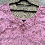 Torrid Challis Puff Short Sleeve Crop Top Babydoll Cottagecore in Ditsy Rose 3X Photo 3