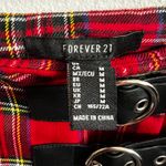 Forever 21 Red Plaid Buckle Mini Skirt Punk Y2K Schoolgirl Grunge Indie Sleaze‎ Medium Photo 2