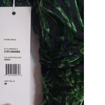 Torn By Ronny Kobo Ronny Kobo Astrid Ruched Jacquard Green Velvet Long Sleeve Silk Blend Dress. A14 Photo 5