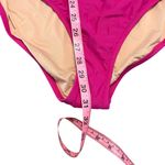 J. Crew Fuchsia Pink Ruched Ruffle V Neck Plunge One Piece Swimsuit SZ 20 Beach Photo 11