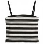 Gap CloseKnit Crop Tube Top Cotton Blend Black White Stripe NWT XL Photo 2