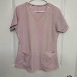 Vera Bradley Scrub Top Pink V-Neck Utility Pockets Size S Photo 0