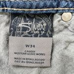 Silver Jeans Co Natsuki Denim Shorts Womens W34 Mid Rise Frayed Cutoff Western Photo 3