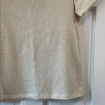 Anthropologie Postage Stamp Creme Textured Top w/ Gold Glitter Thread - Sz Small Photo 4