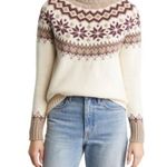 💕BODEN💕 Fair Isle Metallic Yarn Sweater ~ Warm Ivory Fair Isle Print US 8 NWOT Photo 4