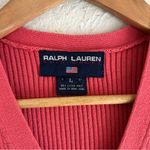 Ralph Lauren Vintage  Polo Sport Ribbed Knit Sweater Vest Large Pink Photo 1