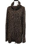 Chico's Chico’s Heavy Cowl Neck Knit Full Zip Cardigan coat Sweater Brown White Size 2 Photo 2