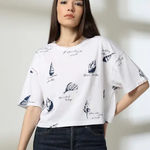 Rio shell tee size M crop blue white Size M Photo 0