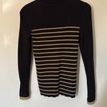 Ralph Lauren Lauren Striped Turtleneck Sweater Small Black Gold Ribbed Knit Photo 7