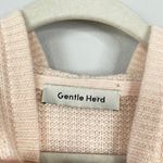 GENTLE HERD Cashmere Hoodie Sweater Waffle Knit Cream Peach Size Medium Photo 4