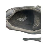 Coach Size 6 Black Monogram Sneakers Mesh Leather Trim Lace-Up Casual Shoes Photo 6