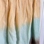 A Line  Dip Dye Cotton Muslin Gauze Skirt women’s size 14 Embroidered Festival Photo 3