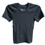 Everlane  The Pointelle Short Sleeve Tee Shirt Black Size XSmall Small Photo 0