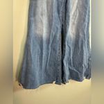 frame denim Women's Frame Le Palazzo Cropped Medium Blue Flared Frayed Wide Jeans Sz 27 Photo 1