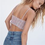 ZARA  textured tweed style corset crop top checkered pattern Photo 1