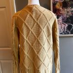 Yellow‎ Chunky Sweater Cottage Core Cable Knit Size Small Long Fall Office
Cozy Photo 4