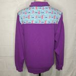 Simply Southern  Whale Print 1/4 Zip Purple Pullover Sweatshirt Jacket Sz S Photo 6