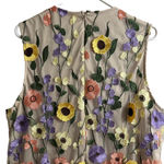 Floral Embroidered Sleeveless Dress Yellow Size 4X Photo 5