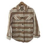 Everlane The Oversized Button Down Shacket Shirt Jacket Camel Plaid Size Small Photo 4