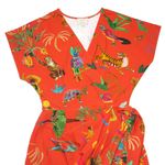 Sézane NWT Sezane x G. Kero Samantha in The Animal Orange Wrap Mini Dress S Photo 5
