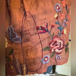 Johnny Was  Aimee Puff Sleeve Peasant Top In Pink Floral embroidered Size Small. Photo 14