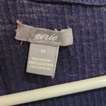 Aerie  Navy Blue Knit Rib Long Sleeve Snap Front Classic Henley Bodysuit Medium Photo 5