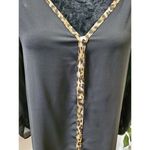 Boutique Bluebell Women Solid Black 100% Polyester V Photo 3