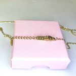Reversible Clover Pendant Necklace Gold Tone 925 Stamped Clasp 18 Inch Black Photo 4