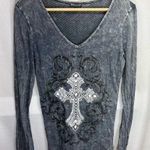 Vocal  Black‎ Graphic Fitted Blouse Photo 0