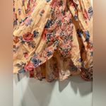 Free People  Womens Top Coral Hold On To Me Floral Button Shirt  Size S Photo 5