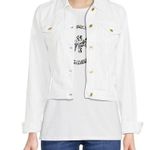 Michael Kors Point Collar Button Front Stretch Denim Jacket Size XL New w/Tag Photo 1